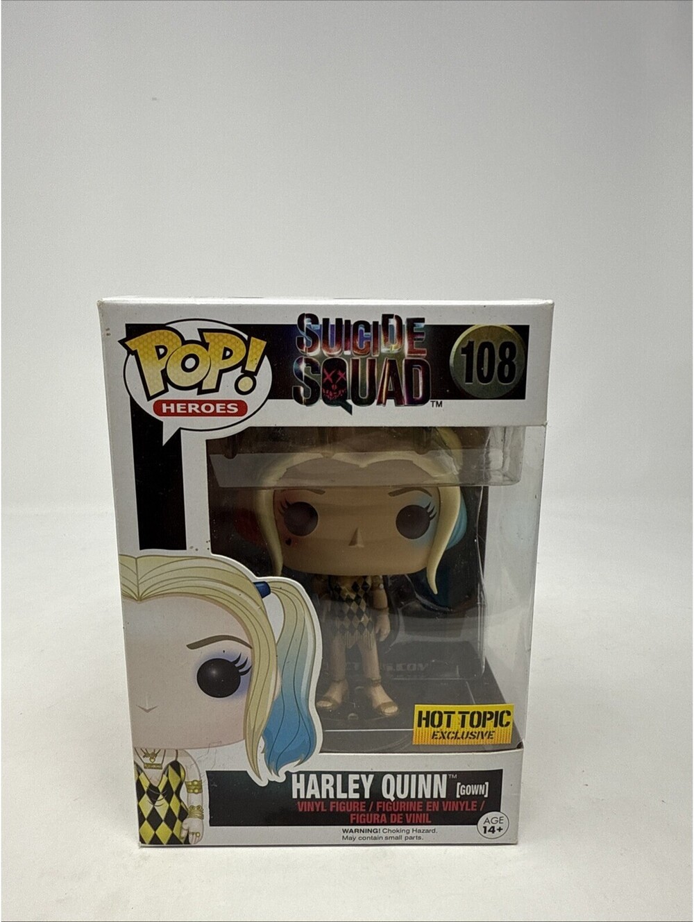 Funko Pop Heroes Suicide Squad #108 HARLEY QUINN GOWN - Hot Topic Exclusive